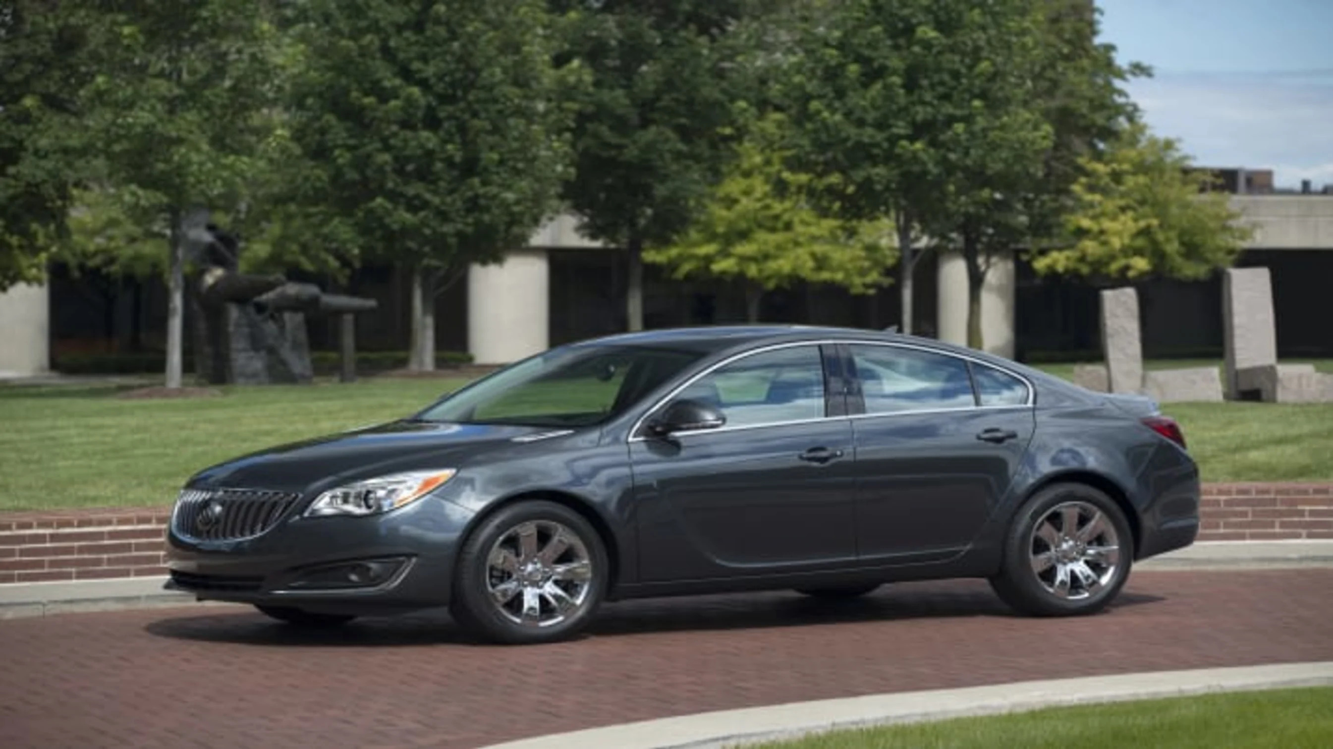 2016 Buick Regal in Ashen Gray exterior color and equipped with 18â wheels, sunroof and driver confidence page l and ll.